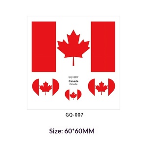 สติกเกอร์สักลายธงชาติแบบชั่วคราวลายพิมพ์น้ำ สำหรับกีฬา งานปาร์ตี้ แฟนคลับ ปี 2026 ข้ามพรมแดน - Product Image 2