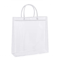 Sac en PVC en plastique transparent avec poignées sac d'emballage cadeau Transparent réutilisable pour l'anniversaire de mariage de Boutique
