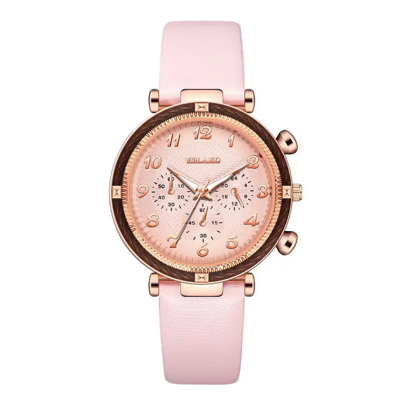 1208 new arrivals Luxury ladies leather watch Simple Dial woman Quartz Watch reloj mujer clock