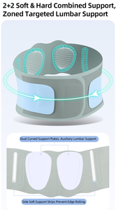 Ceinture lombaire réglable et respirante en Spandex pour femmes et hommes, avec double sangle élastique, soutien lombaire élevé, soulagement de la douleur - Product Image 5