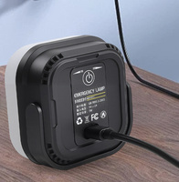 Mini Kare Beyaz Işık Kamp Lambası Döndürülebilir Klipsli USB Tip C Şarj Edilebilir Taşınabilir Cep Lambası Çadır İçin
