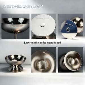 Bol à crème glacée en acier inoxydable Tasse à salade réutilisable Bol à dessert Tasse à pudding en métal Conteneur à bonbons aux fruits adapté au bricolage - Product Image 5