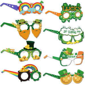 Lunettes en papier <span class=keywords><strong>irlandais</strong></span> pour fête de la Saint-Patrick, 8 pièces - Product Image 2