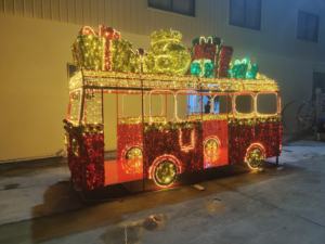 Gran colorido 3D tren escultura pantalla LED festiva Navidad <span class=keywords><strong>calle</strong></span> exterior decoración IP65 luces con motivos clasificados - Product Image 4