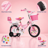 Vélo pour enfants à cadre en acier de 12 à 20 pouces avec roues d'apprentissage, pour garçons et filles de 2 à 10 ans, prix abordable
