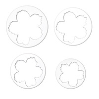 4 pièces de grands emporte-pièces en forme de pivoine, ustensiles de pâtisserie de simulation, moules à biscuits créatifs en plastique, matériau écologique en stock