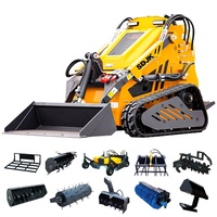 Mini-chargeuse compacte sur chenilles 900 kg avec livraison gratuite, conception hydraulique pour ferme, modèle autoporté, accessoires mini-chargeuse à haut débit