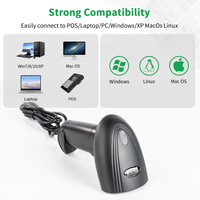 Escáner de Código de Barras Manual Effon TH17 1D USB con Cable para Gestión de Inventario en Supermercados y Puntos de Venta
