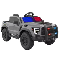Camion télécommandé pour enfants style Noël, avec lumières LED, batterie 12V, pièces de course, jouets pour bébés, extérieur