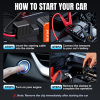 Livraison Rapide Démarreur de Batterie de Voiture Portable Multifonction 12V 8000mAh au Lithium avec Affichage LED et Pression des Pneus