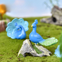 Décoration miniature de paon pour micro-paysage, bonsaï et succulentes, ornement animalier, accessoires de jardinage, artisanat en résine