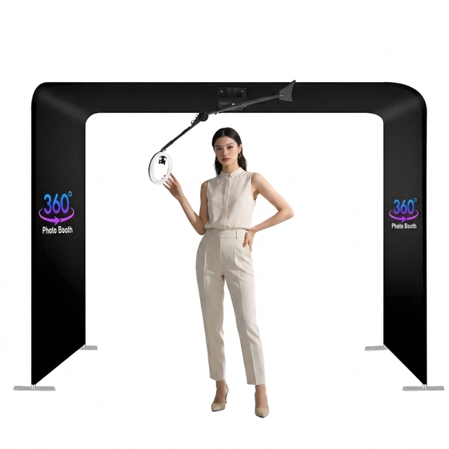 New Portable Wedding Selfie Arm Arch-mounted Top 360 Photo Booth Rotator