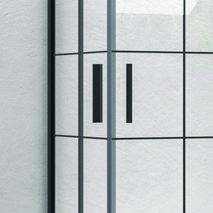 Kamalu NICO-B1000กระจกสี่เหลี่ยมสีดำแบบวอล์กอินฉากกั้น120X90ตู้ไร้กรอบ8มม. กันน้ำรูปลักษณ์ตรง - Product Image 4