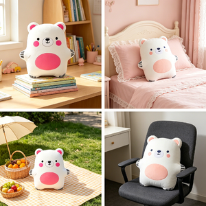Portachiavi Personalizzato Orsetto Bianco 10cm, Orsetto di Peluche Morbido con Logo Personalizzato, Regalo Promozionale - Product Image 2