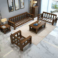 Meilleures ventes : Ensemble de canapés modulaires en bois au design de loisirs, style luxe léger, pour salon