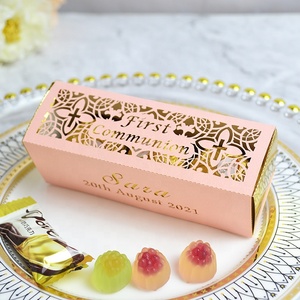 <span class=keywords><strong>Christian</strong></span> Cross Design Laser Cut Rước Lễ Lần 1 Hộp Quà Tặng Lễ Rửa Tội - Product Image 4