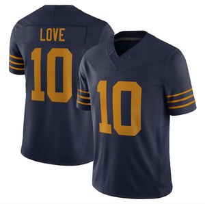 Maglie da Football Americano Green Bay per Uomo, 10 Love 8 Josh Jacobs 9 Watson 1923 Classic 13X F.<span class=keywords><strong>U</strong></span>.<span class=keywords><strong>S</strong></span>.E, Cucite, USA, Verde Blu <span class=keywords><strong>Navy</strong></span> - Product Image 2