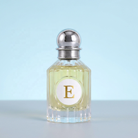 Vente en gros de flacons de parfum vides côtelés de 3,4 oz avec un élégant couvercle en or métallique