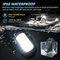 Kit de luces LED de roca blancas puras de Metal de 4 vainas con arnés de cableado de interruptor, 6000K 24W 96LEDs luces de guardabarros impermeables de neón para camión