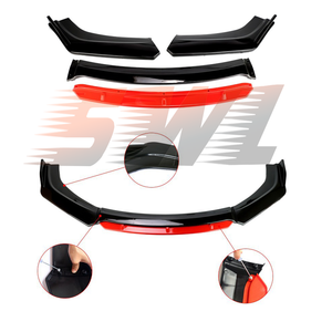 Paraurti per Auto 4 pz/Set Parti Sportive Auto Kit Carrozzeria Pala Anteriore Modifica Anti-Collisione Spoiler Anteriore Labbro Anteriore Universale - Product Image 5