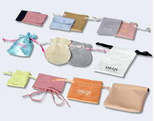 Biểu Tượng Tùy Chỉnh Thương Hiệu Nổi Tiếng Lưới Vải Rõ Ràng Dây Kéo Đồ Trang Sức Nhỏ Túi Vẽ Chuỗi Túi Cho Vòng Bông Tai Vòng Cổ Bao Bì - Product Image 6