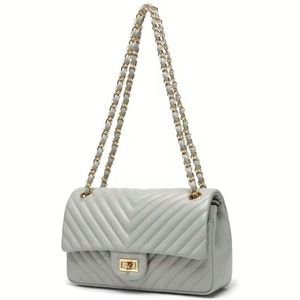 Sac à main en cuir de créateur, matelassé, avec chaîne, pour femmes - Product Image 5