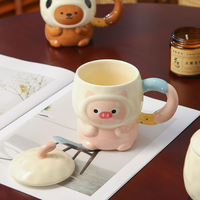 Mug tendance en forme de chat adorable, produit fantaisie au design unique et à l'expression exquise, excellent choix de cadeau