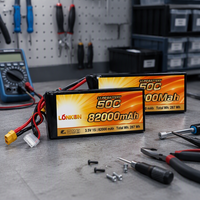 Batterie LiPo LongKun 6S 23.1V 8000mAh 50C à décharge élevée pour avion RC, modèle d'avion à aile fixe, OEM/ODM