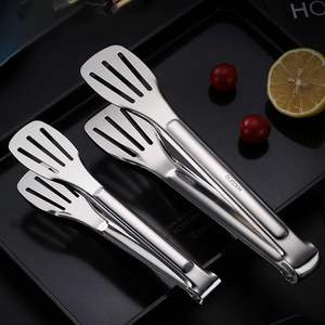 Pinces à steak en acier inoxydable, accessoire de cuisine, pinces à barbecue, pinces à steak, pinces à pain vapeur, outils de cuisine - Product Image 4