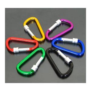 Mosquetón de Aleación de Aluminio en Forma de D de 8 mm con Bloqueo de Liberación Rápida, Llavero, Hebilla para Mochila, Accesorios para Exteriores - Product Image 3