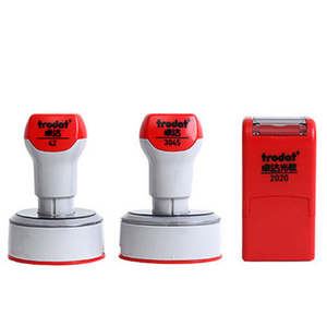 Tampon encreur auto-encreur de bureau en plastique avec tampon rond et tampon encreur avec logo - Product Image 5