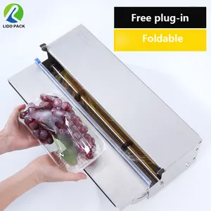 18 "/450Mm Hand Wikkelen Machine Film Wrapper Voor Fruit Lade Voedsel Verpakking Verse Houden Sealer