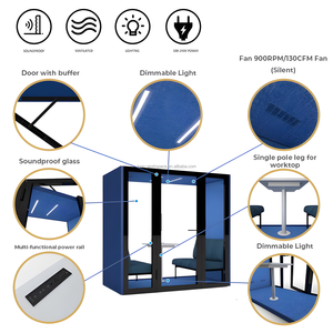 Cabina <span class=keywords><strong>de</strong></span> trabajo insonorizada, cabina <span class=keywords><strong>de</strong></span> teléfono <span class=keywords><strong>de</strong></span> oficina, fabricantes - Product Image 4