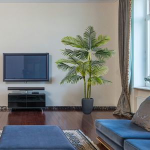 Plante artificielle de palmier Areca en soie, décoration intérieure pour la maison/le bureau, aspect naturel, Bossion - Product Image 4