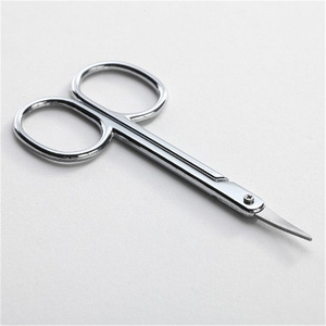 2025 nuevo YD profesional de acero inoxidable maquillaje nariz cejas tijeras curvas manicura Mini tijeras para cejas - Product Image 2