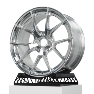 Jantes de voiture en aluminium chromé poli, design musclé élégant et léger, forgées, faible poids, compatibles 5x114.3, pour voitures de tourisme. - Product Image 1