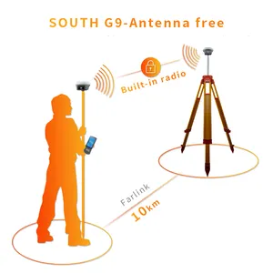 Most Advanced SoC 1598 Channels South G9 GNSS RTK Rover And Base Station GPS Receiver