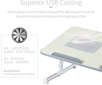 Support de table pliable de haute qualité pour ordinateur portable réglable avec ventilateur