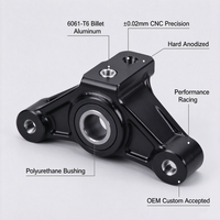 Support moteur arrière en aluminium 6061 usiné CNC sur mesure, support de montage moteur, pièce automobile de performance pour la course