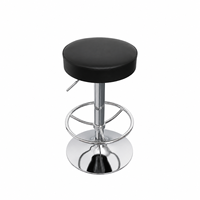 Tabouret de bar commercial moderne pivotant avec siège réglable à ressort à gaz, capacité 270 lbs, base à disque chromée, pour restaurant, banquet, mariage, café, hôtel