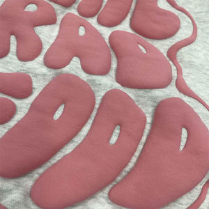 Мужская футболка оверсайз из 100% хлопка, 220 г/м², с приспущенным плечом, OEM 2026, с индивидуальным 3D-принтом из вспененного материала - Product Image 5