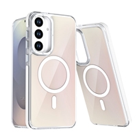 Étui de téléphone magnétique 2-en-1 en acrylique transparent anti-jaunissement à dégradé de couleurs tendance pour la série Samsung S26 FE
