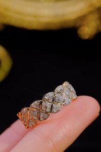 Xinfly <b>Ice</b> Fine Jewelry Natural Diamond Band <b>Rings</b> 18K Gold Luxury Exquisite Engagement Wedding <b>Rings</b> - Product Image 2