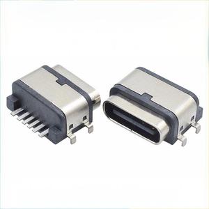 <span class=keywords><strong>Connecteur</strong></span> femelle étanche Type-C Type de carte encastrée à 6 broches Port de charge <span class=keywords><strong>USB</strong></span> Montage SMT - Product Image 6