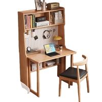 Bureau d'ordinateur portable moderne en bois de chêne massif, table d'étude, console sculptée à la main de style chinois, pour villa, durable, écologique, avec 4 tiroirs de rangement