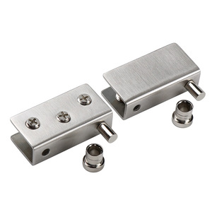 Jinnate Stainless Steel Glass Door Clips For <b>Cabinet</b> Display Case Hinges Minimalist Design Easy Installation - Product Image 5