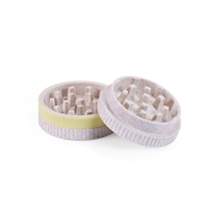 LOGO personnalisé, broyeur à tabac en plastique biodégradable de 2 pouces, broyeur à herbes commercial, accessoires de fumage en gros