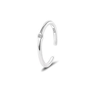 Bague ouverte en argent, pierre simple, avec cube, nouveauté <span class=keywords><strong>2022</strong></span> - Product Image 1