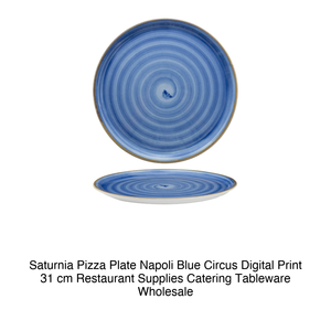 Assiette à pizza Napoli Blue Circus 31 cm Impression numérique Saturnia - Product Image 2