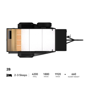 Lichtgewicht outdoor camping aanhangwagen caravan reis rv touring aanhangwagen - Product Image 4